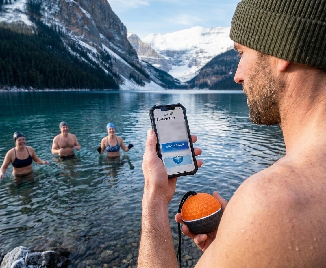 Verejný režim SCIP — zdieľaná teplota vody pre celú skupinu otužilcov